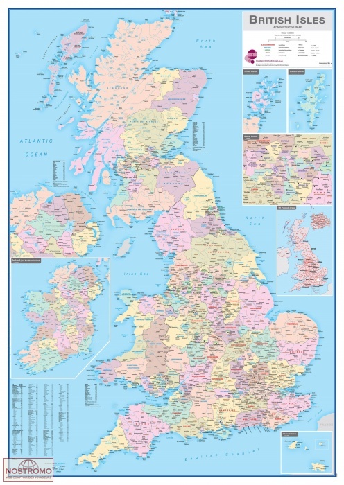 BRITISH ISLES ADMINISTRATIVE | Maps International wall map