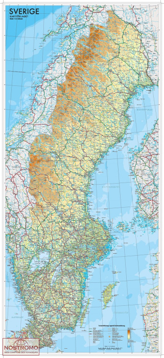 SWEDEN | Norstedts wall map
