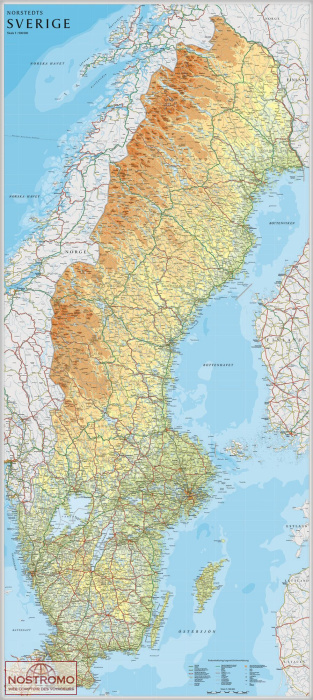 SWEDEN | Norstedts wall map