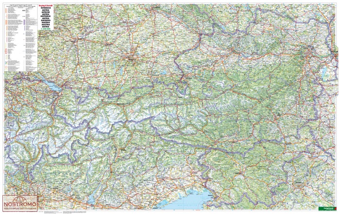 AUSTRIA | Freytag & Berndt wall map