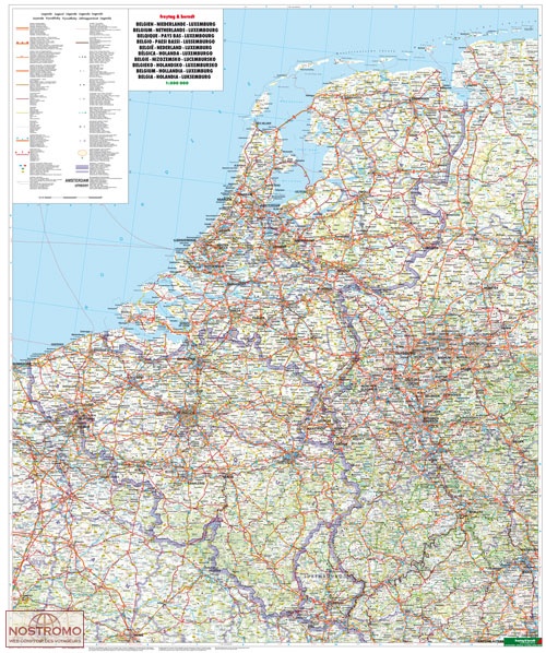 BENELUX | Freytag & Berndt wall map