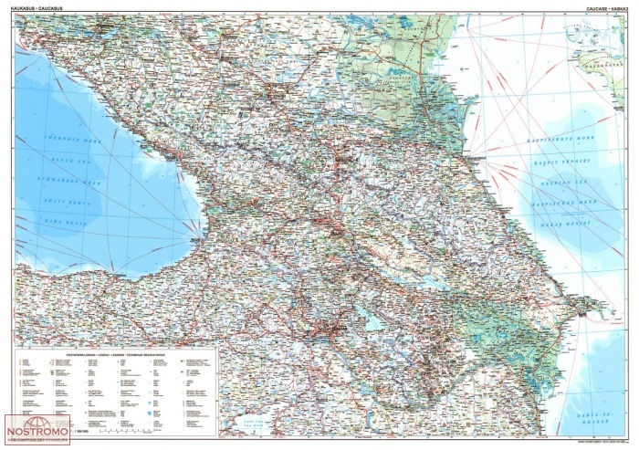 CAUCASUS | Gizi Map wall map