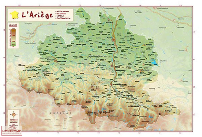 ARIÈGE | Géorelief relief map
