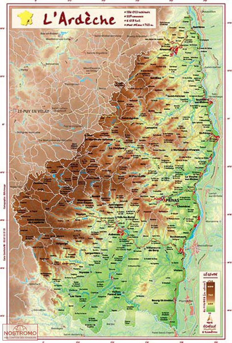 ARDÈCHE | Géorelief relief map