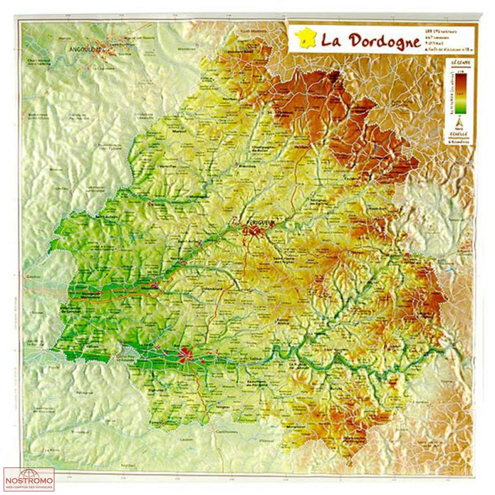 DORDOGNE | Géorelief relief map