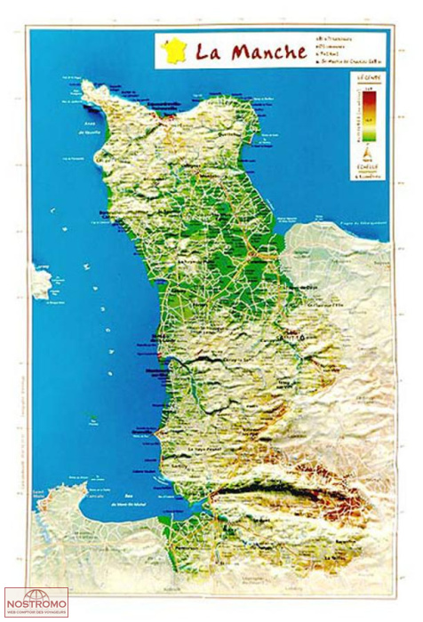 MANCHE | Géorelief relief map