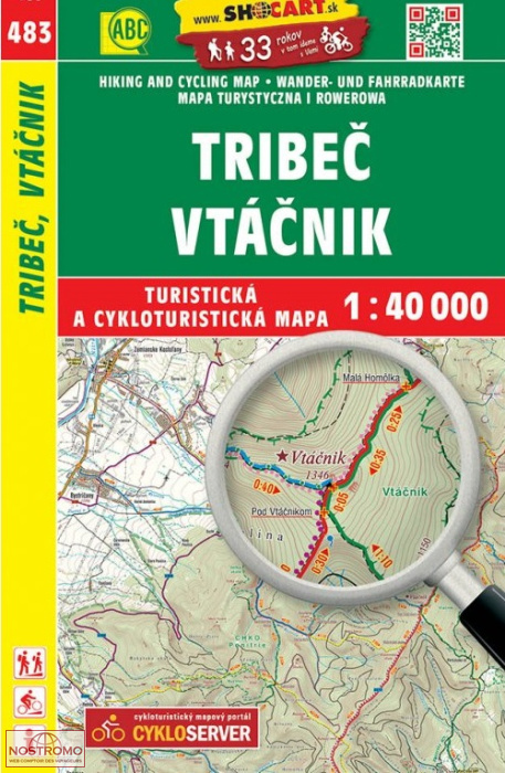 483 TRIBEČ - VTÁČNIK | carte de randonnée Shocart