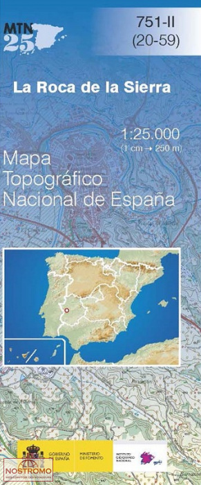 751-2 LA ROCA DE LA SIERRA | carte topographique CNIG
