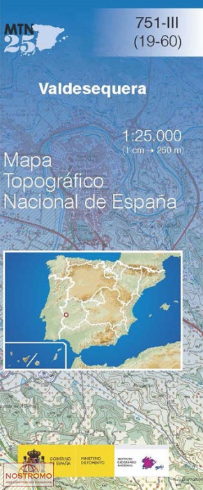 751-3 VALDESEQUERA | carte topographique CNIG