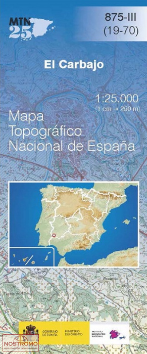 875-3 EL CARBAJO | carte topographique CNIG