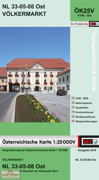 4108-OST VÖLKERMARKT | carte topographique BEV