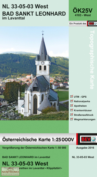 4103-WEST BAD SANKT LEONHARD | carte topographique BEV