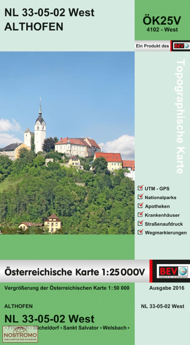 4102-WEST ALTHOFEN | carte topographique BEV