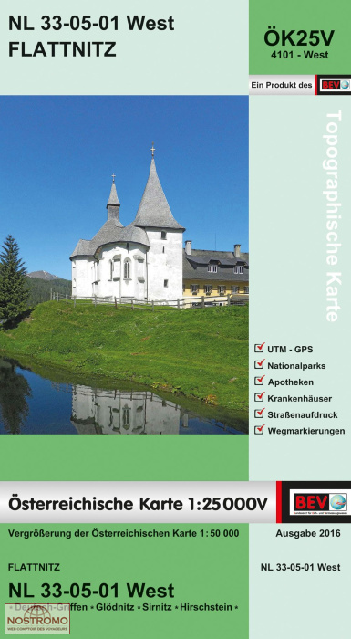 4101-WEST FLATTNITZ | carte topographique BEV