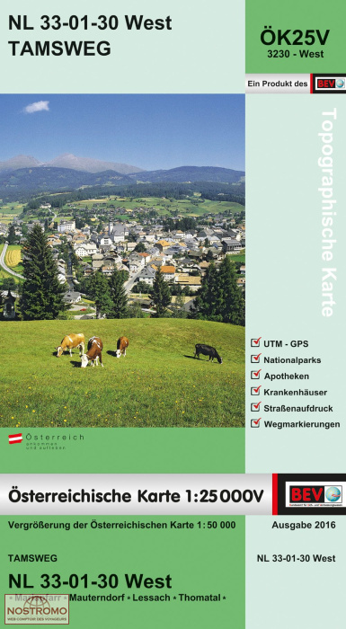 3230-WEST TAMSWEG | carte topographique BEV