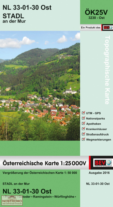 3230-OST STADL AN DER MUR | carte topographique BEV