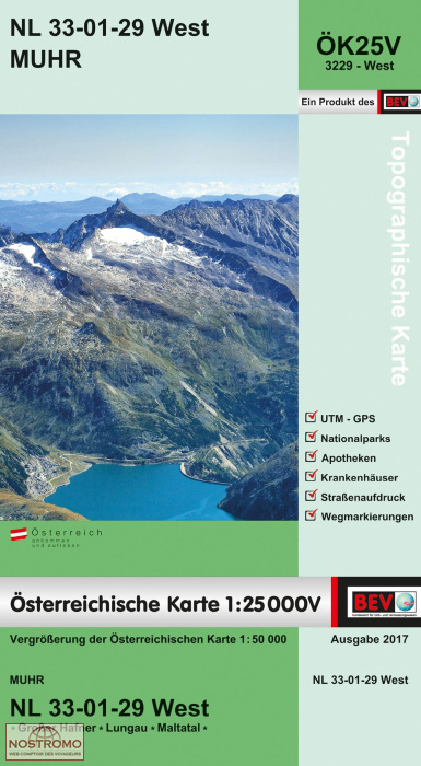3229-WEST MUHR | carte topographique BEV