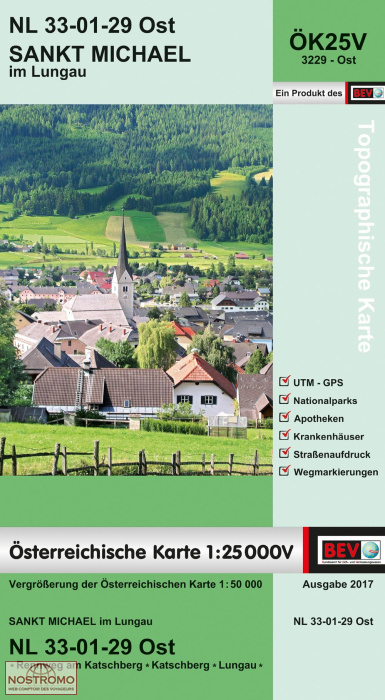 3229-OST SANKT MICHAEL IM LUNGAU | carte topographique BEV