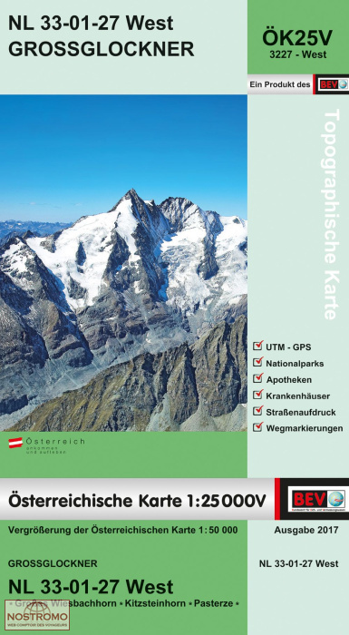 3227-WEST GROSSGLOCKNER | carte topographique BEV