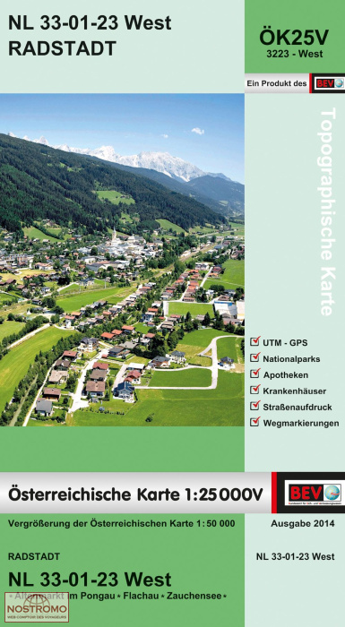 3223-WEST RADTADT | carte topographique BEV