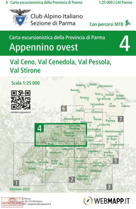 04 APPENNINO OVEST | CAI Parma hiking map