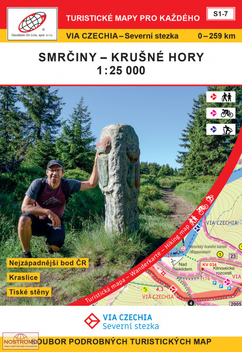 VIA CZECHIA NORTH - STAGES 1 - 7 | Geodezie On Line hiking maps