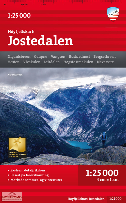 JOSTEDALEN | carte de randonnée Calazo
