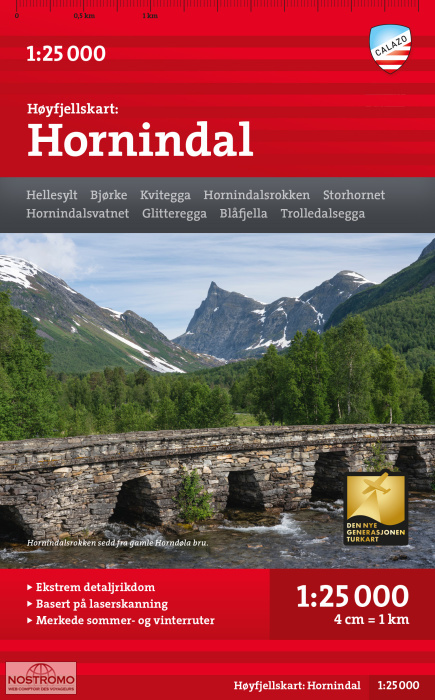 HORNINDAL | carte de randonnée Calazo