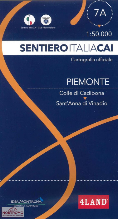 7A PIEMONTE : COLLE DI CADIBONA - SANT'ANNA DI VANADIO | carte de randonnée 4Land
