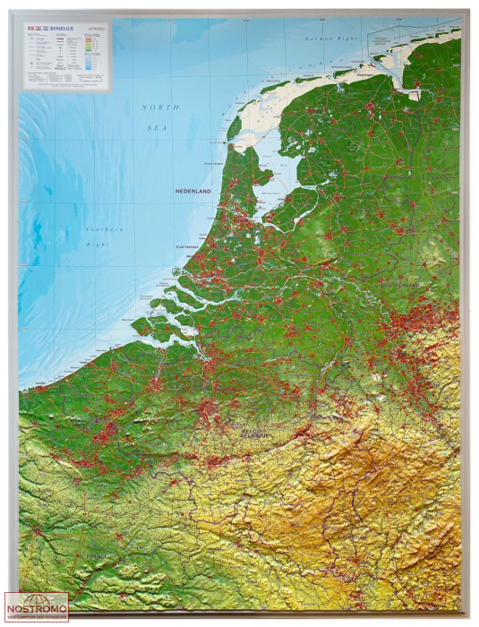 BENELUX | Georelief relief map