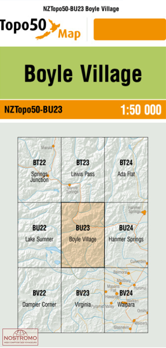 BU23 BOYLE VILLAGE | carte topographique LINZ