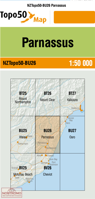 BU26 PARNASSUS | carte topographique LINZ