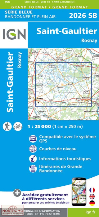2026SB SAINT-GAULTIER | carte de randonnée IGN