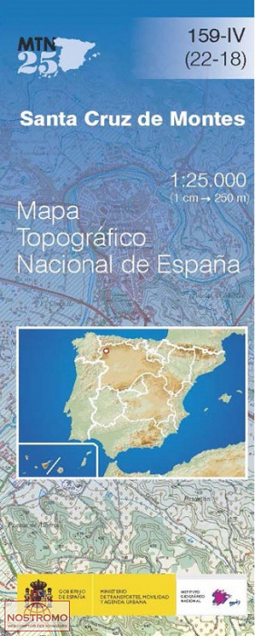 159-4 SANTA CRUZ DE MONTES | carte topographique CNIG