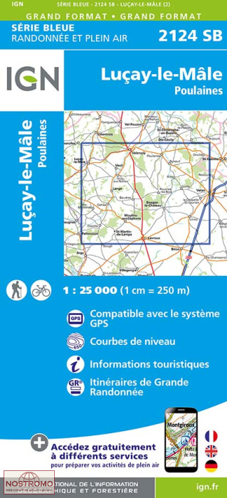2124SB LUCAY-LE-MÂLE | carte de randonnée IGN