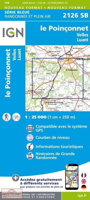 2126SB LE POINCONNET | carte de randonnée IGN