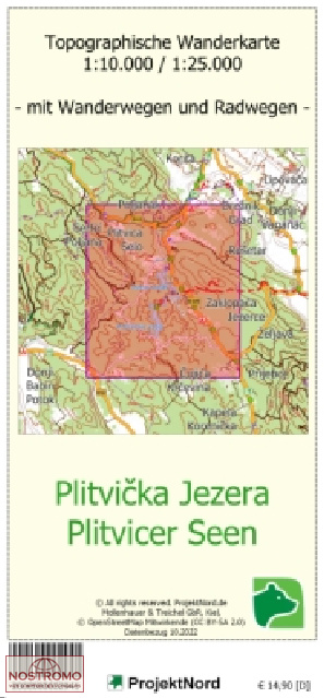PLITVIČKA JEZERA | carte topographique Projektnord