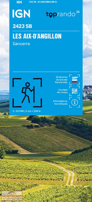 2423SB LES AIX-D'ANGILLON | carte de randonnée IGN