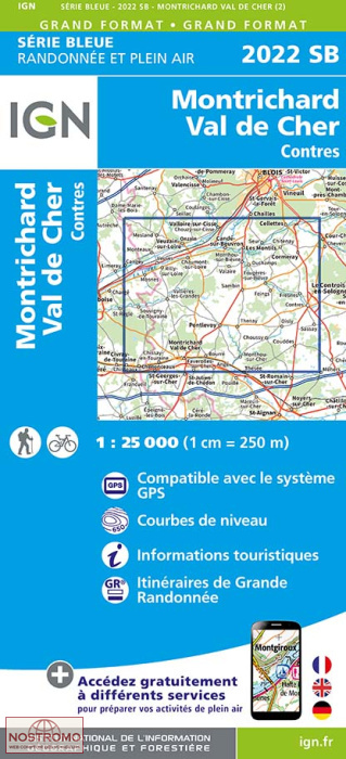 2022SB MONTRICHARD-VAL DE CHER | carte de randonnée IGN