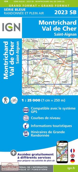 2023SB MONTRICHARD-VAL DE CHER | carte de randonnée IGN