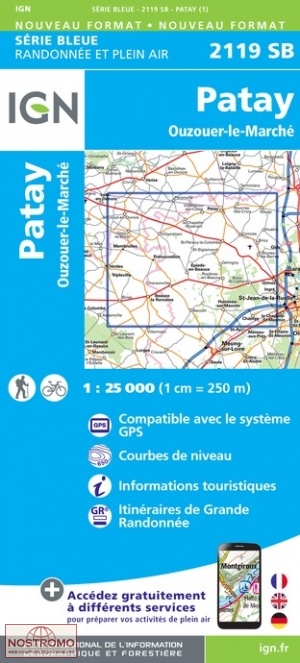 2119SB PATAY | carte de randonnée IGN