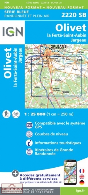 2220SB OLIVET | carte de randonnée IGN