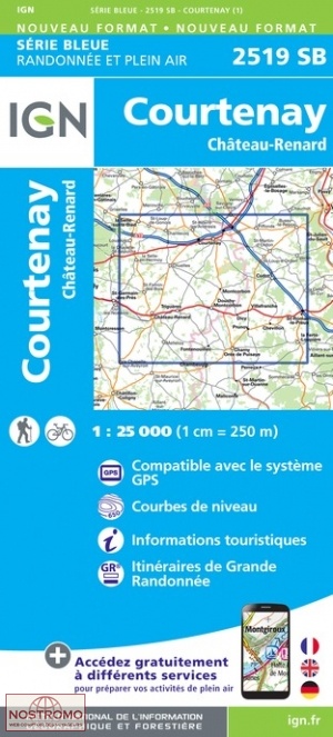 2519SB COURTENAY | carte de randonnée IGN
