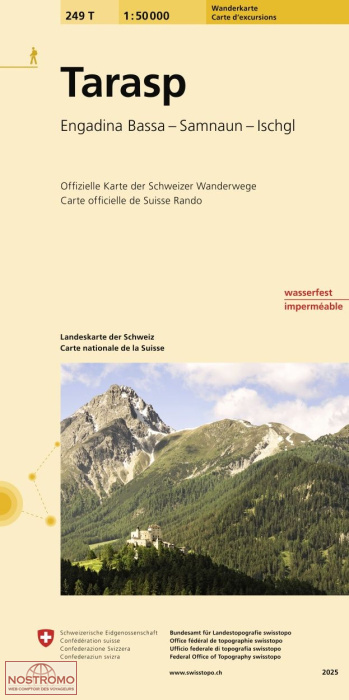 249T TARASP - UNTERENGADIN - SAMNAUN - ISCHGL | carte de randonnée Swisstopo