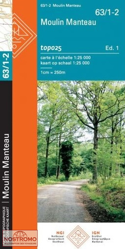 63/1-2 MOULIN MANTEAU | carte topographique NGI/IGN