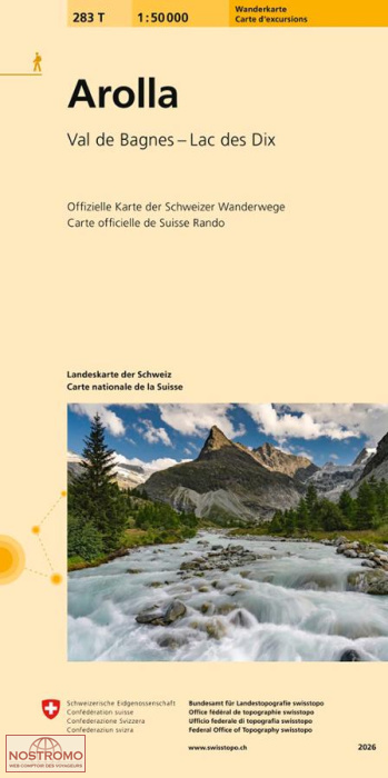 283T AROLLA | carte de randonnée Swisstopo