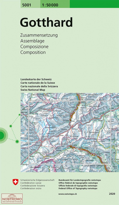 5001 GOTTHARD | carte topographique Swisstopo