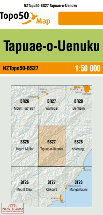 BS27 TAPUAE-O-UENUKU | carte topographique LINZ