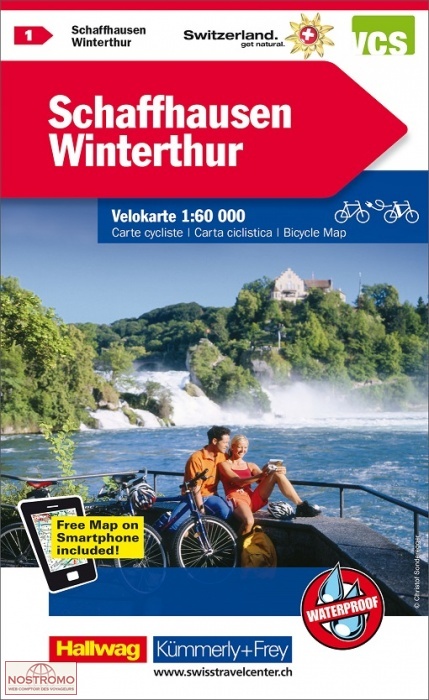 01 SCHAFFHAUSEN - WINTERTHUR | Kummerly+Frey cycling map