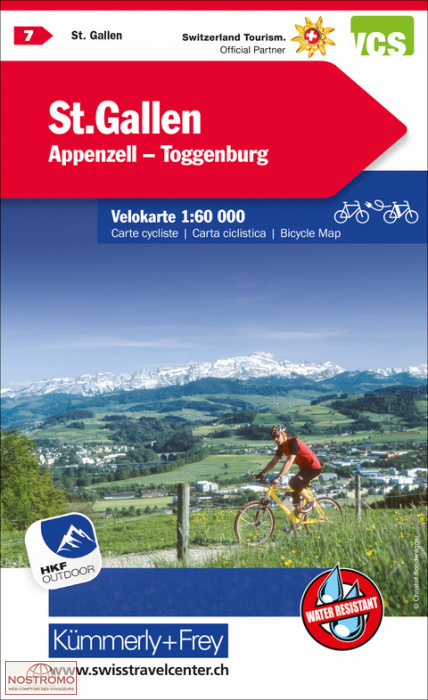 07 ST GALLEN - APPENZELL - TOGGENBURG | Kummerly+Frey cycling map